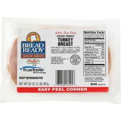 Packed frozen Turkey breast with an easy peel corner